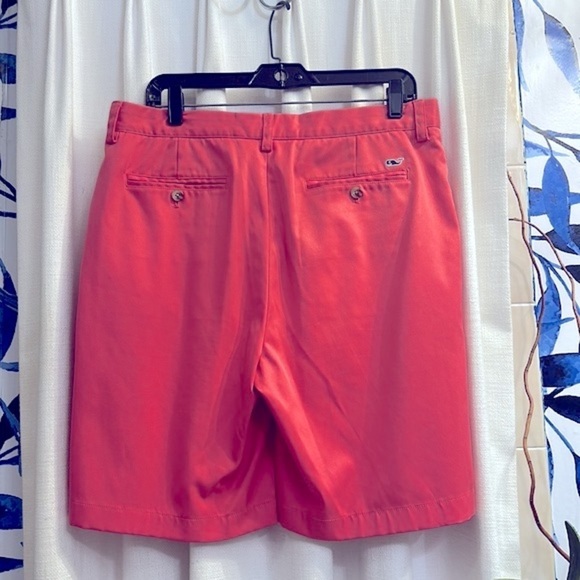 Men’s Vinyard Vines Links 100% Polyester Salmon Color Golf Shorts Size 33 - Picture 4 of 7